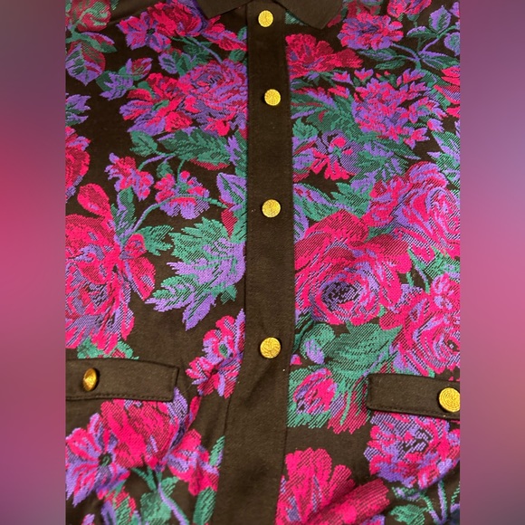 Vintage Rose Style Floral Pullover Sweatshirt Alfred Dunner XL - Picture 6 of 10